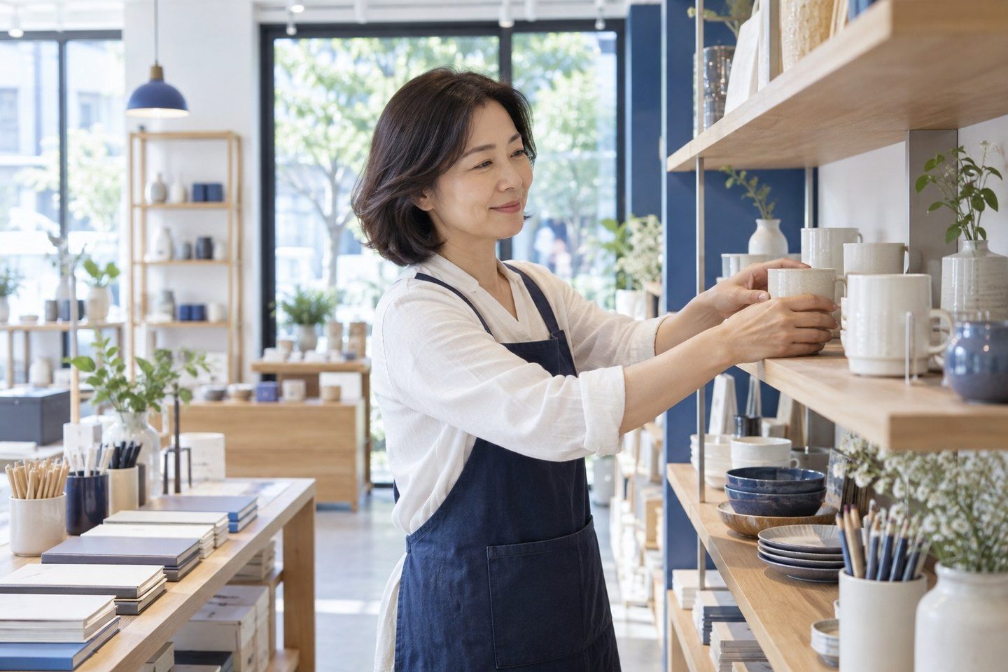 매장 계산대에서 업무를 보는 여성 — PG결제 연동 오류오류, 주말이라고 혼자 끙끙대지 마세요. 연락 주시면 신고를 받아 두고 평일에 원인을 짚어 갑니다.